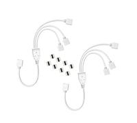 GALPADA 2 pezzi Splitter Cavo Pin per Strisce LED Rgb Kit con Spine Maschio Connettori Resistenti Alta Temperatura in Rame e PVC Facile Installazione senza Saldature per Luci LED