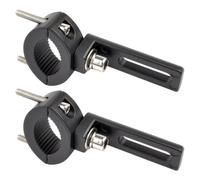 GALPADA 2 Pezzi Staffa di Montaggio per Faro Anteriore Moto in Lega di Alluminio e Gomma, Supporto Robusto e Facile da Installare per Ammortizzatore o Paraurti, Nero, Diametro 2-3,5cm