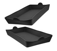 GALPADA 2 Pezzi Stampo Rettangolare in Silicone per Pane e Dolci Antiscivolo e Antiaderente Teglia Flessibile per Forno Casa e Lavabile e Riutilizzabile