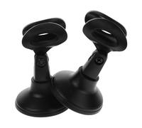 GALPADA 2 Pezzi Stand di microfono desktop asta microfonica a base rotonda microfono con supporto per Titolari podcast stand di microfono da scrivania Tabella Top Mic Stand plastica Nero