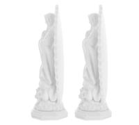 GALPADA 2 Pezzi Statua Decorativa della Vergine in Resina Bianca per Altari