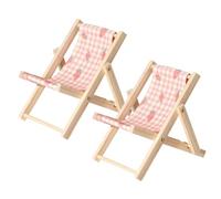 GALPADA 2 pezzi Supporto Cellulare da Tavolo Forma di Sdraio da Spiaggia in Legno Portatelefono Pieghevole per Smartphone Decorativo per Casa e Ufficio