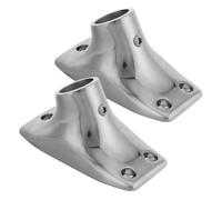 GALPADA 2 Pezzi Supporto per Asta Portabandiera 20mm in Acciaio Inox | Finitura Specchiata, Montaggio Laterale Inclinato, Resistenza Marina alla Corrosione, Look Professionale per Barche e Case