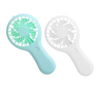 GALPADA 2 pezzi Ventilatore Portatile USB Ricaricabile Mini Ventilatore Maneggevole per Viaggi e Attività All Aperto Facile da Trasportare e Stabile Colore Bianco e Verde
