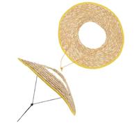 GALPADA 2 Pezzi Visiera Parasole per Casco Edile in Paglia di Grano, Ampia Tesa Comoda e Traspirante per Attività All'aperto e Giardinaggio