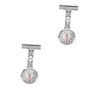 GALPADA 2 Pz orologio da infermiera portatile orologio da tasca da appendere braccialetto di coniglio per le donne guardare per infermieristico pocketwatch spilla bianca