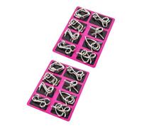 GALPADA 2 set Puzzle in Acciaio Inossidabile Gioco Rompicapo Catena per Ragazzi e Adulti Giochi di Logica e Disentanglement Sicuro per Feste e Regali