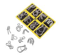 GALPADA 2 set Puzzle Iq in Inossidabile Intelligenti Interbloccati Rompicapo Portatile per Allenamento Mentale e Concentrazione Giocattoli Cinesi Educativi