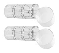 GALPADA 2 Set Set 2 Utensili Silicone per Laboratorio Odontotecnico, Bicchiere Graduato Plastica Bianco, Facile da Pulire, Salvaspazio per Cucine e Materiali Dentali