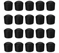 GALPADA 20 Pezzi Cappellini per Calcio Balilla in Plastica Nera, Resistente All'usura, Design Semplice ed Elegante, Adatti per Tavoli da Calcio Balilla Standard da 1,4 Metri
