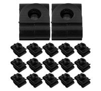 GALPADA 20 Pezzi Clip di Fissaggio Auto in Plastica a U, Dado a U per Passaruota e Copertura Paraurti, Nero, per Pannelli Sottoscocca e Parti Auto