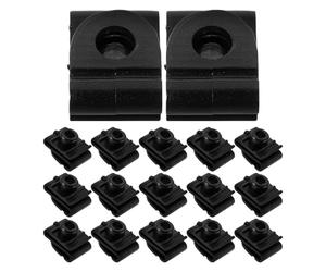 GALPADA 20 Pezzi Clip di Fissaggio Auto in Plastica a U, Dado a U per Passaruota e Copertura Paraurti, Nero, per Pannelli Sottoscocca e Parti Auto