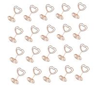 GALPADA 20 pezzi Portacarte Tavolo con Base Metallo Rosa Oro Clip Foto Segnaposto e Portamenu Stands per Memo Bigliettini e Note