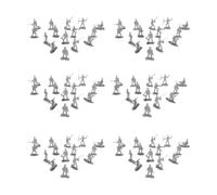 GALPADA 200 Pezzi di Figurine Militari in Plastica Bordi Lisci, Set da Gioco di Soldati Statici, Giocattoli Educativi per Sviluppo Immaginazione e Giochi di Ruolo Colore Colore Casuale