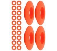 GALPADA 24 Anelli Antigoccia in PVC per Pagaia Kayak e SUP, Resistenti a Urti e Usura, Accessori per Sport Acquatici Professionali, Set da 24 Pezzi Arancioni