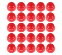 GALPADA 25 Pezzi Cappucci di Protezione dei Dadi in Plastica Rossi per Parco Giochi, Copertura Sicura per Bulloni M8/m10, Resistenti e Facili da Installare per Aree Gioco