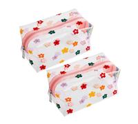 GALPADA 2pezzi Borsa Da Toilette in Pvc Da Stampa Floreale Grande Capacità Per Shampoo Prodotti Per Viso Bagnoschiuma Sapone Ai Fiori Ecc Per Uso Domestico e Viaggio