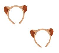 GALPADA 2pezzi Cerchietto Orecchie Di Animale Testa Di Orso Micio Per Feste e Cosplay Accessorio Divertente Per Eventi e Performance Colorazione Marrone