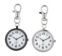 GALPADA 2pezzi Orologi Da Taschino Per Con Keychain Orologi Da Infermiere Pendenti Inossidabile e Pratici e Facili Indossare Per La Professione Medica
