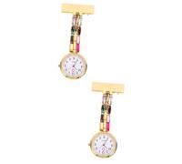 GALPADA 2pezzi Orologio Da Infermiere Fob Elegante e Leggero Con Cristalli Per Appendere Orologio Da Tasca Per Professionisti Della Salute Design Pratico e Accurato Per e Studenti