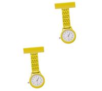 GALPADA 2pezzi Orologio Da Infermiere Medico Giallo Orologio Pendolo Per Infermieri e Medici Design Semplice e Pratico Per Uso Quotidiano