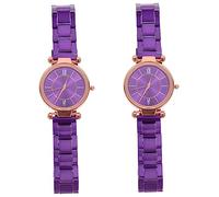 GALPADA 2pezzi Orologio Da Polso Elegante Da Donna Inossidabile Orologio Casual Con Cinturino Comodo Design Alla Moda Per Ogni Occasione