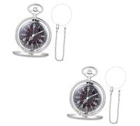 GALPADA 2pezzi Orologio Da Tasca Vintage Con Numeri Romani e Catena Movimento Al Design Retro Per Uomini e Donne Elegante Accessorio Per Ogni Occasione