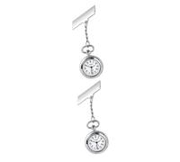 GALPADA 2pezzi Orologio Infermiere Metallo Con Spilla Orologio Medico Per e Dottori Design e Pratico Per Uso Quotidiano Accessorio Moda Per Professionisti Della Salute Argento