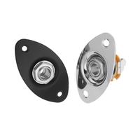 GALPADA 2pezzi Piastra di Ingresso Jack Ovale in Metallo per Chitarra Elettrica Compatibile Bassi e Amplificatori Connessione Stabile e Trasferimento Suono Ottimizzato