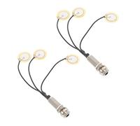 GALPADA 2pezzi Pickup Piezoelettrico Adesivo per Chitarra Acustica Trasduttore Ponte ad Alta Sensibilità Microfono Contatto per Strumenti Musicali Multiuso Installazione senza Attrezzi