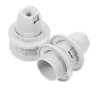 GALPADA 2pezzi Portalampada in Plastica Bianco Attacco Vite Base Per Lampada Da Tavolo Candelabro e Lampade a Piantana Ricambio Per Plafoniere e Lampadari