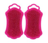 GALPADA 2pezzi Spazzola Esfoliante Per Corpo e Capelluto in Silicone Strumento Da Bagno Per Scrub e Massaggio Adatto Per Uso Seco e Bagnato Rimuove Cellule Morte e Rinfresca