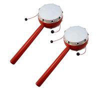 GALPADA 2pezzi Tamburo Sonagli per Ragazzo Ragazza Pecora Campana Mano Strumento Musicale Giocattolo in Legno Suoni Sonagli per Stimolare Ascolto dei Ragazzo Ragazza