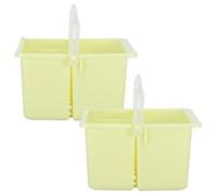 GALPADA 2pezzi Vasca Lavapezzi in Plastico Giallo per Pulizia Pennelli, Secchio per Acqua Acquerello, Uso a Casa in Aula Design Portatile e Facile da Pulire