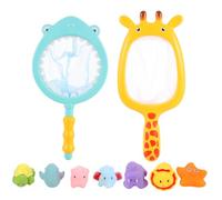GALPADA 2sets Giocattolo Da Bagno Forma Di Animale Di Giocattoli Da Bagno Per Ragazzo Ragazza Giocattolo Da Galleggiante Spruzzo d Acqua Per Bagnetto Rete Da Pesca Inclusa
