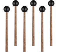 GALPADA 3 Paia di Bacchette per Percussioni Nere in e Gomma, Bacchette per Tamburo a Lingua, Accessori Musicali per Strumenti a Percussione, Comode e Resistenti
