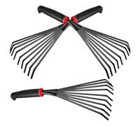 GALPADA 3 Pezzi Attrezzi da Giardinaggio con Rastrello Nero a 9 Denti in Ferro per Diserbo e Operazioni Precise in Spazi Ristretti, per Progetti di Giardinaggio All'aperto
