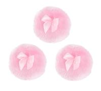 GALPADA 3 pezzi Puff Morbidi per Talco e Lungo Sicuri per Ragazzo Ragazza e Adulti Design con Rosa per Talco Antisudore e Pelli Delicate