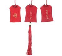 GALPADA 3 Pezzi Sacchetto Profumato da Appendere Stile Cinese Portatile Vuoto con Nappa Sacchetti Profumati da Viaggio Decorativi per Fortuna e Protezione Personale