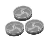 GALPADA 3 Pezzi Scatola Porta Orologi da Viaggio in Plastica Rigida Nera Organizer Antiurto e Antipolvere con Scomparto Singolo per Uomo e Donna Custodia Trasparente e Portatile per Casa e