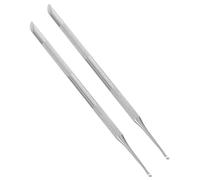 GALPADA 3 Pezzi Spingi Cuticole Doppia Testa in Metallo Argento con Punta Obliqua e Anello Rotondo, Strumento di Precisione per Rimozione Cuticole e Pelle Morta, Set per Manicure