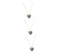 GALPADA 3 Pz collana catena collo per gli amici collane per bambini collane fai da te i figli cardione collanina colorate decorazione del collo di collane ferro da stiro Colorful