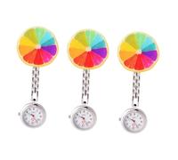 GALPADA 3 Pz orologio pendente colorato orologio per le donne casse di orologi da uomo infermieri orologio da tasca con morsetto per medici cronometrista del sanatorio guarda campana donna