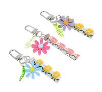 GALPADA 3 Pz Portachiavi Fiore Margherita Ciondolo Appeso Alla Moda Portachiavi Ciondolo Margherita Bracciali Portachiavi Simpatico Portachiavi Acciaio Inossidabile Borsetta Fascino Amanti