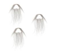 GALPADA 3 Set barba finta con baffi da vecchio impostore cervo puntello per barba cosplay maschera finto baffo cera halloween party accessorio per barba da festa baffi finti di yak