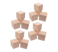 GALPADA 30 Pezzi Blocchi di Legno Naturale da Blocchi da Costruzione Non Verniciati per Attività e Sviluppo Manuale