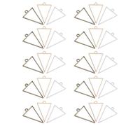 GALPADA 30 Pezzi Ciondolo Castone Triangolare in Lega per Creazione Gioielli Resina, Leggero e Comodo per Processo di Fai da Te e Artigianato Epossidica Colore Casuale