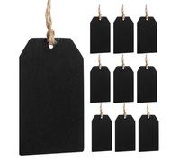 GALPADA 32 Pezzi Etichette per Lavagna in Legno di Bosso, Mini Cartelli Bifacciali Cancellabili con Cordino, Etichette Appese per Matrimoni, Calze e Alimenti, Segnaletica Riutilizzabile