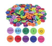GALPADA 320 Dischi Posizionale Colorati in Eva Dischi Numerici per Apprendimento Matematico Educativo per Calcoli e Ricompense Materiale Sicuro e Attenzione