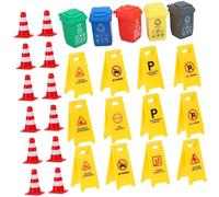 GALPADA 37 Giocattoli Educativi Traffico per Anni Modelli Cartelli Stradali e Coni Segnaletici per Apprendimento Cognitivo e Regole Stradali Didattico